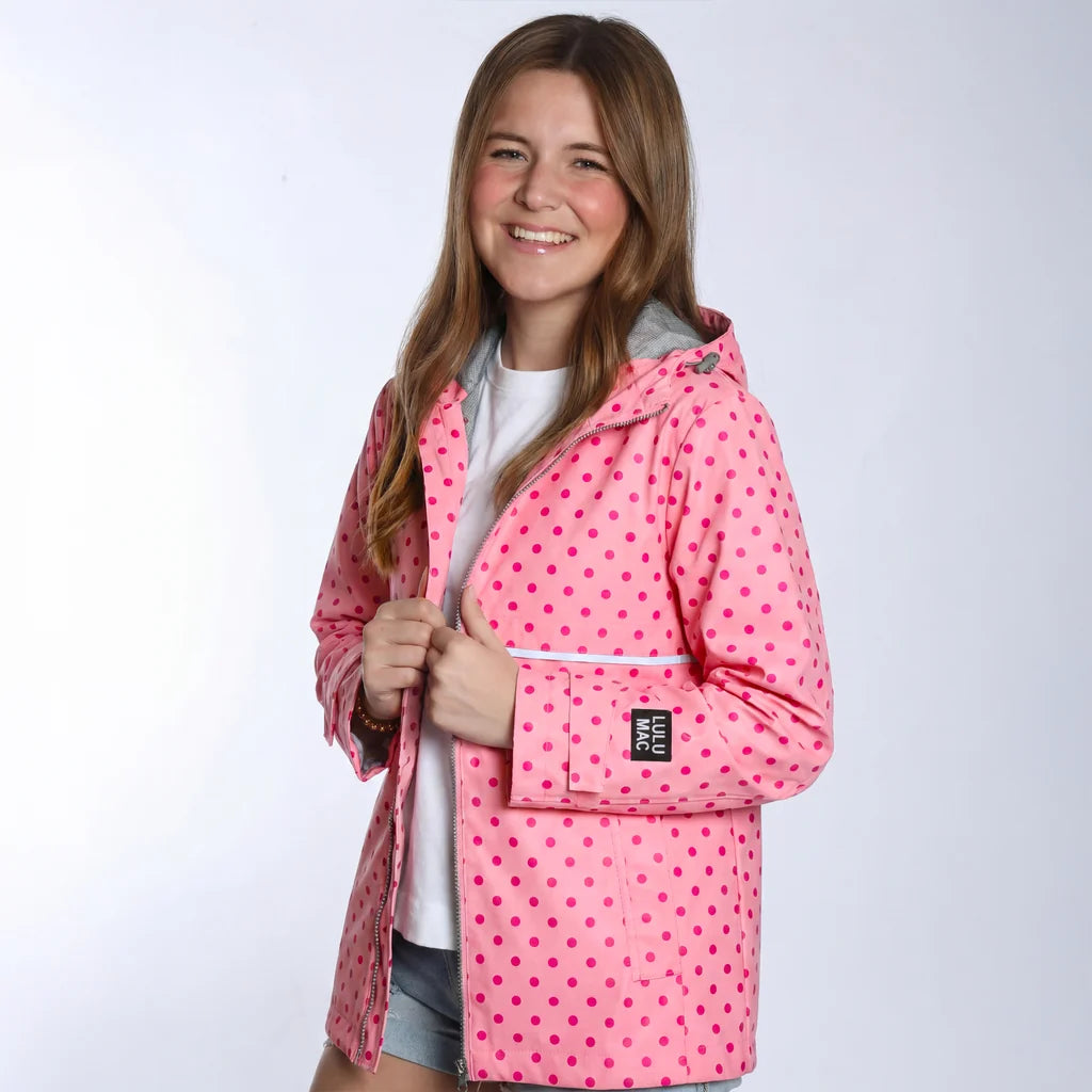 Lulu Mac Raincoat Pink/Hot Pink
