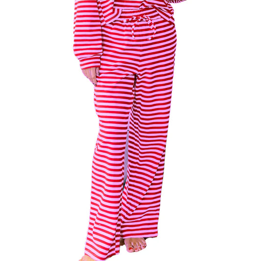 Lulu Mac Striped Pants Red/Pink