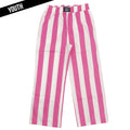 Lulu Mac Kids Striped Pants,  Pink