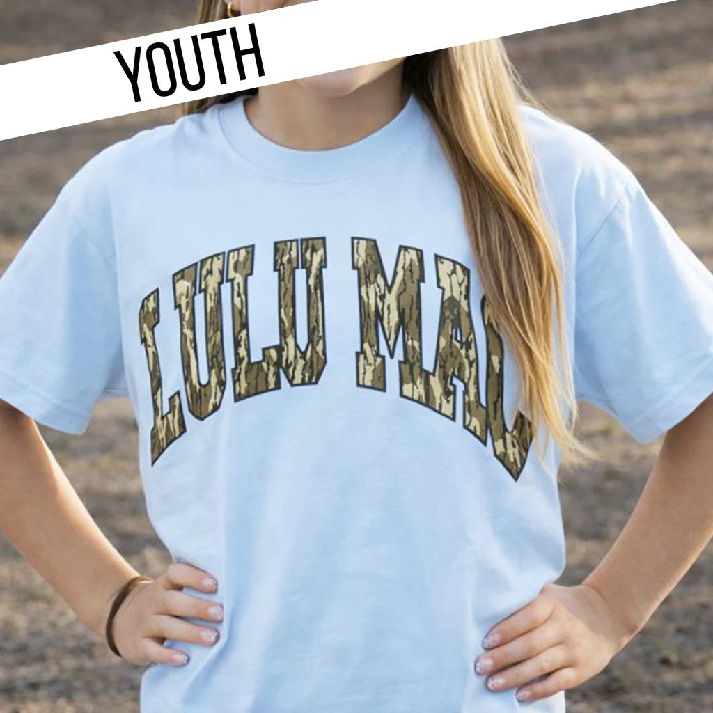 Lulu Mac Youth T-Shirt Blue/Camo