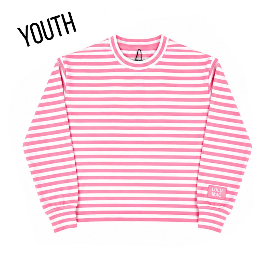 Lulu Mac Kids LS Topm, Pink Striped