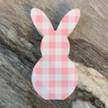 Wooden Checkered Bunny