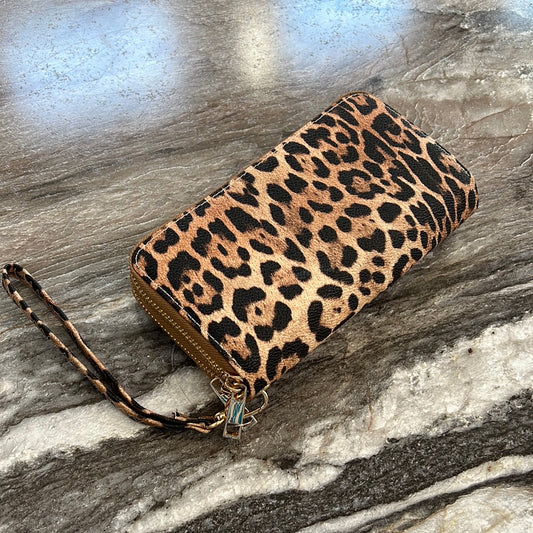 Wallet Double Zip Cheetah